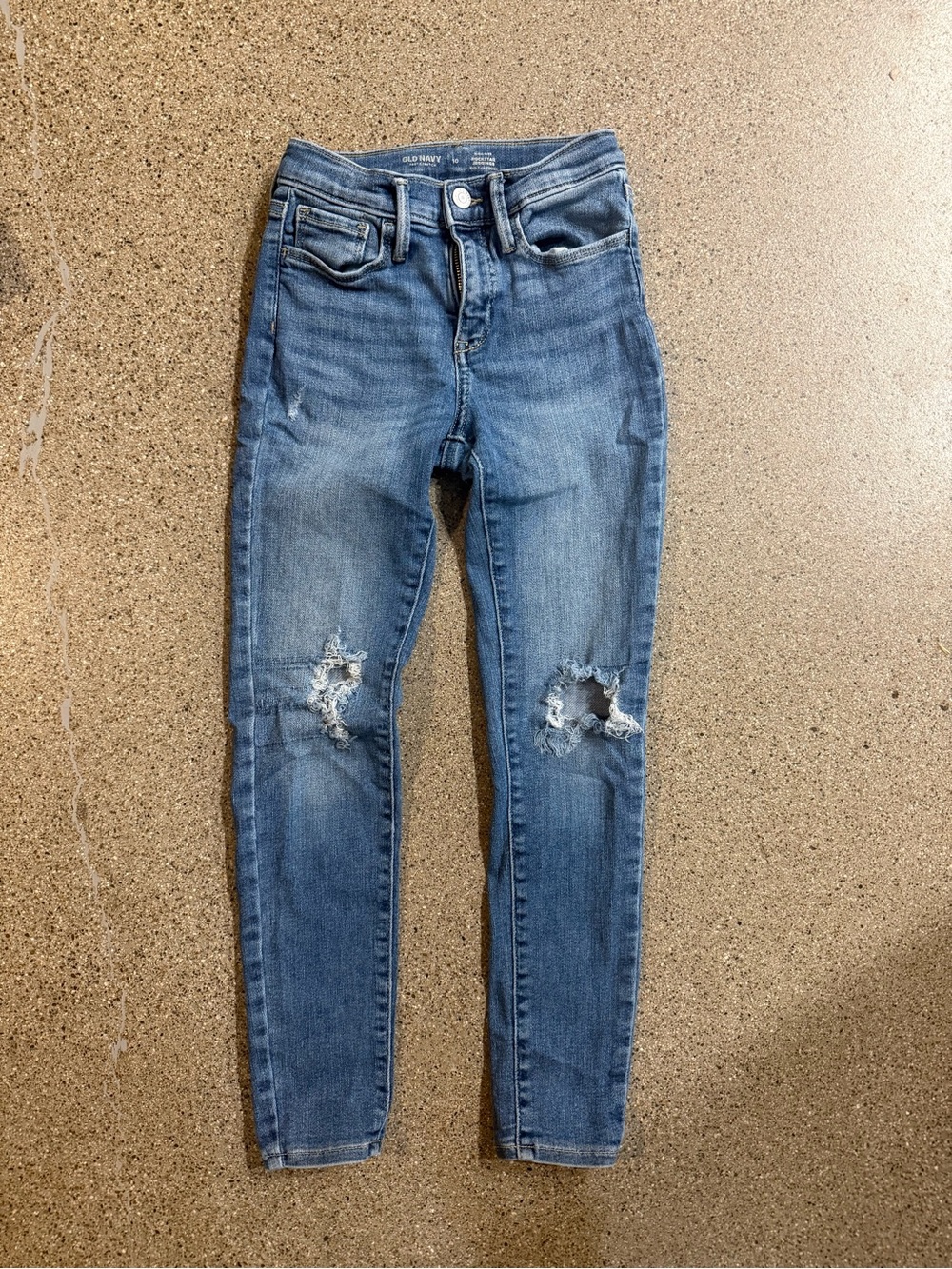 Old Navy Blue Distressed Skinny Kids Jeans